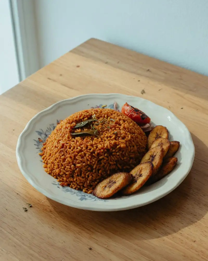 A plate on a table